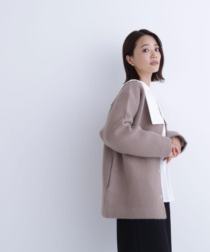 未使用 ナチュラルビューティーベーシック FOX接結コーディガン NATURAL BEAUTY BASIC（ナチュラルビューティーベーシック）の