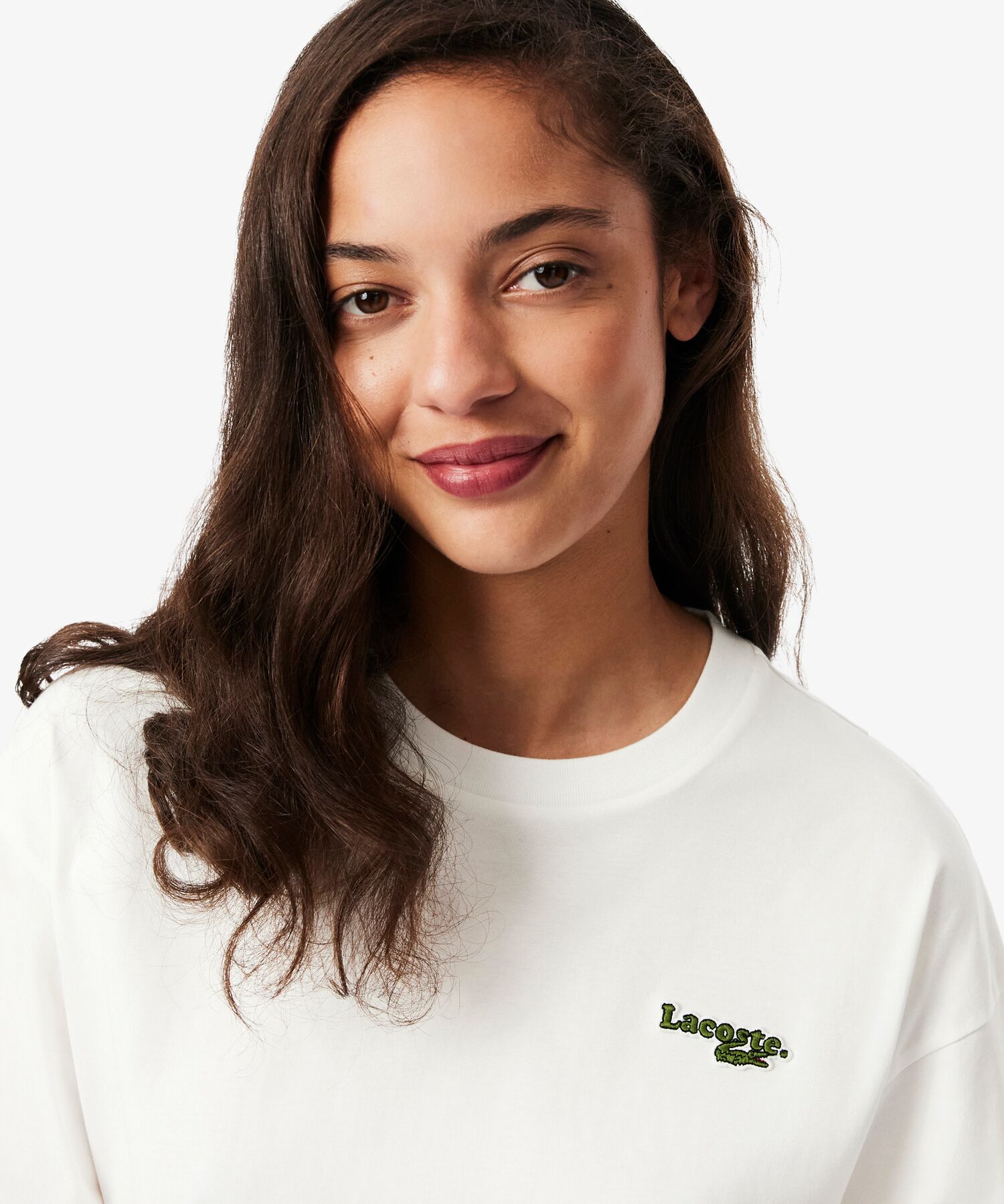 【関送無料】 Lacoste ラコステ ロゴパッチ 人気 Tシャツ ラコステ LACOSTE ネーム＆ワニロゴパッチクロップドTシャツ