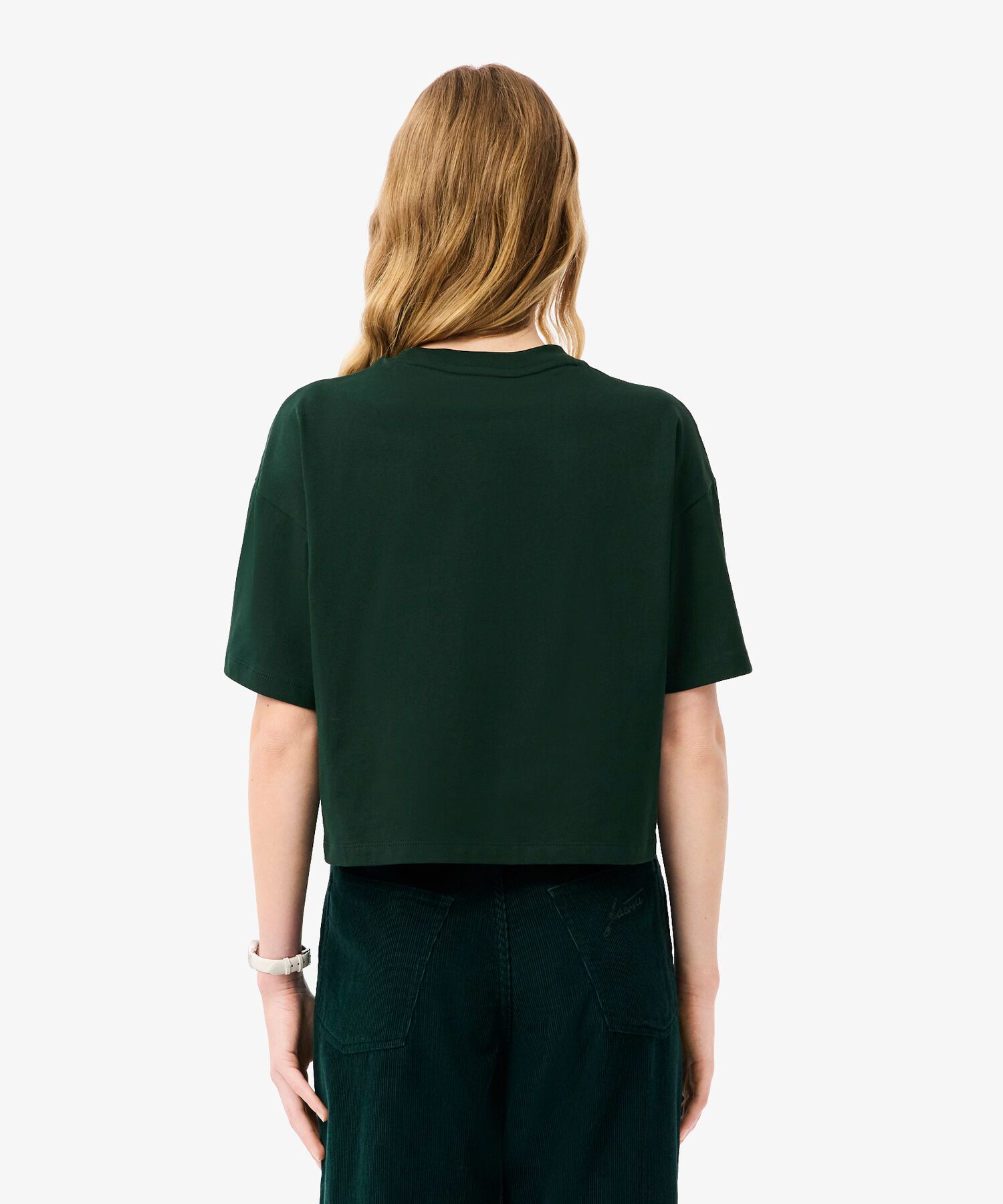 【関送無料】 Lacoste ラコステ ロゴパッチ 人気 Tシャツ ラコステ LACOSTE ネーム＆ワニロゴパッチクロップドTシャツ