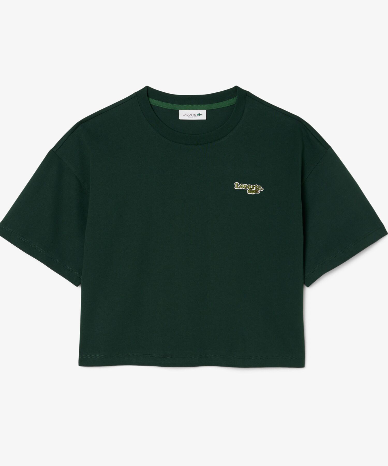 tシャツ 「LACOSTE/ラコステ」 ワニロゴワッペン クルーネックＴシャツ レディース メンズ LACOSTE tシャツ ワニロゴグラフィックプリント半袖Tシャツ