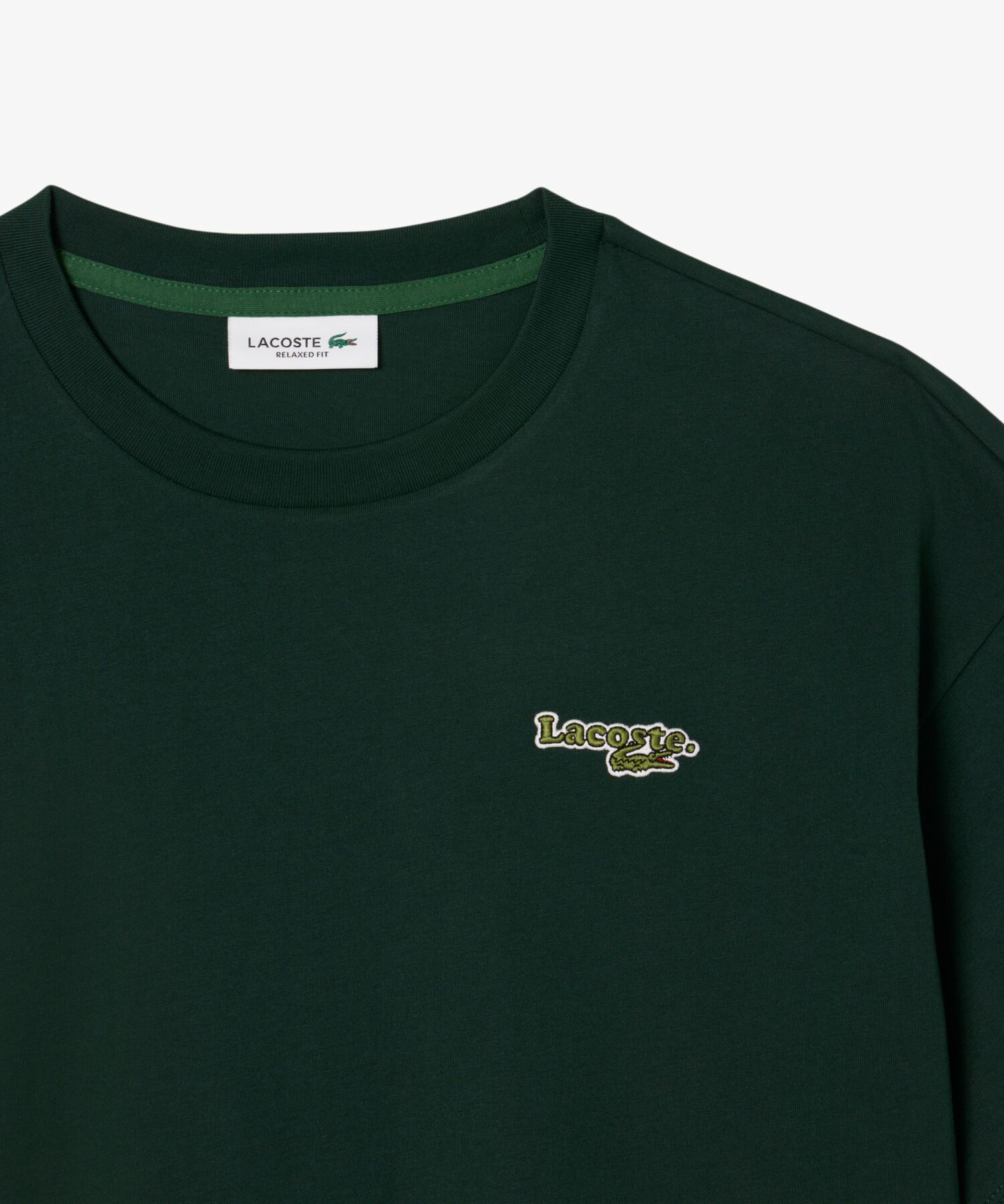 ラコステ LACOSTE ネーム＆ワニロゴパッチクロップドTシャツ