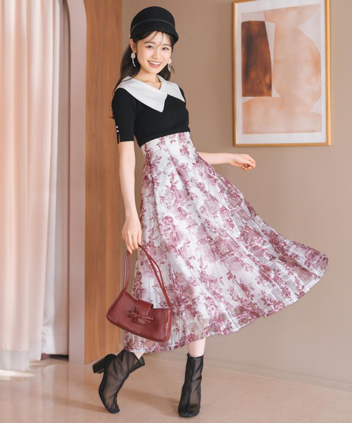 DOLCE&GABBANA バレンタインモチーフ ショート丈 フレアスカート DOLCE&GABBANA バレンタインモチーフ ショート丈 フレアスカート