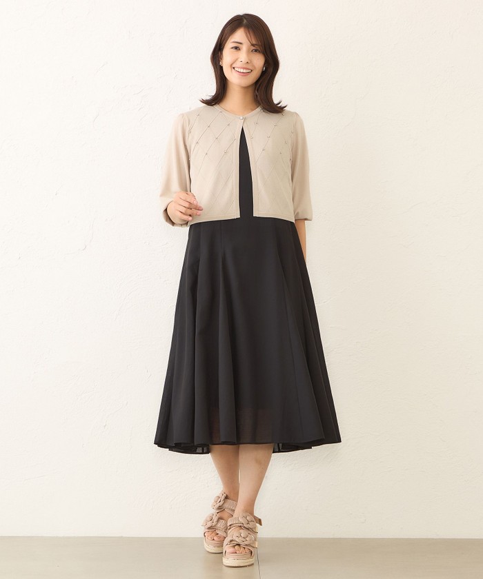 TO BE CHIC ボレロセット ブラック L】ラッフルスリーブボレロ(トップス)｜TO BE CHIC(トゥー ビー