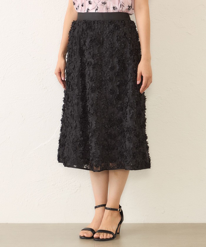 専用です。トゥービーシック　黒　レース　刺繍　春　夏　スカート　花柄　サイズ46 2025年最新】TO BE CHIC レディース ひざ丈スカートの人気