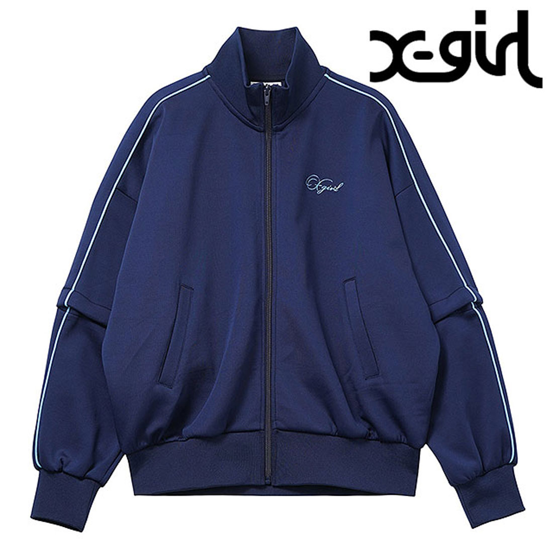 エックスガール X－girl PENCIL SCRIPT LOGO 2WAY TRACK JACKET