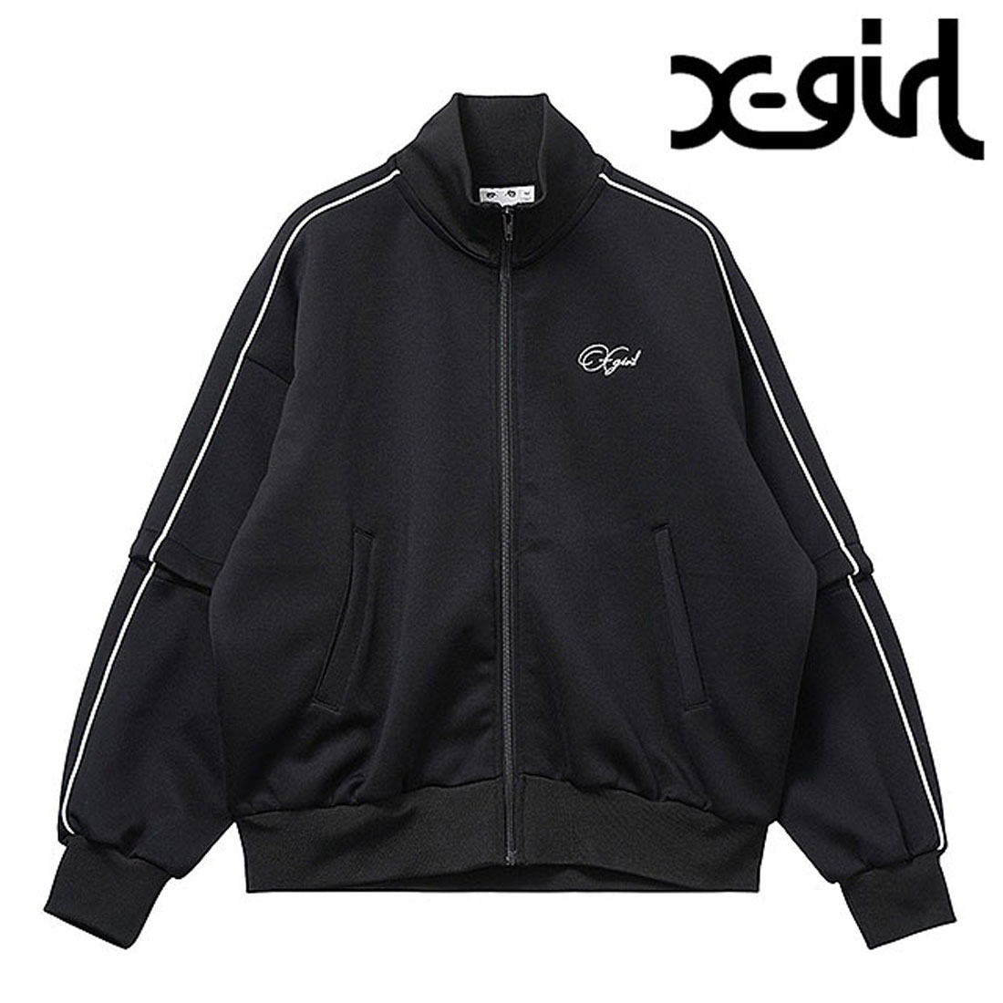 X-girl エックスガール Y2k リブジャケット X-girl エックスガール REVERSIBLE EMBROIDERY JACKET
