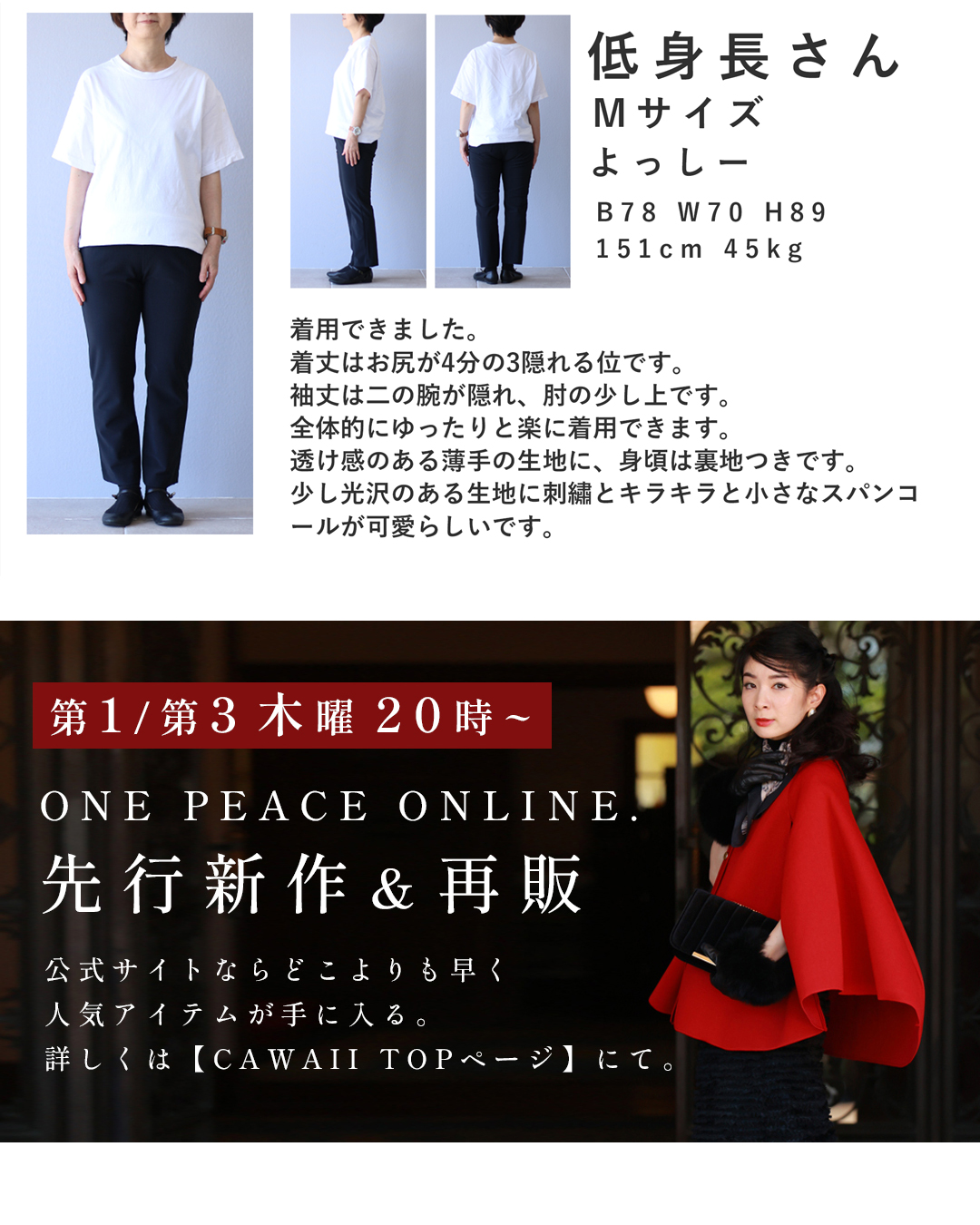 カワイイ CAWAII ささやかに煌めくヤシの木刺繍ブラウストップス