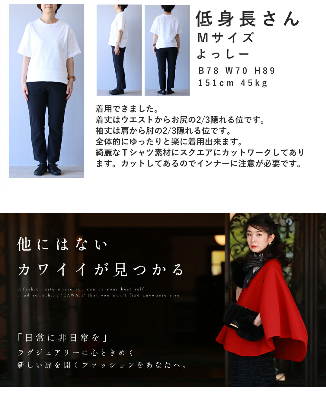 カワイイ CAWAII 日常にひと匙のエレガント レースTシャツ