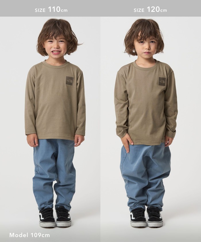 115サイズ グリーンレーベルリラクシング キッズ　まとめ売り ロンハーマン THE NORTH FACE＞ロングスリーブ スモールスクエア ロゴティー