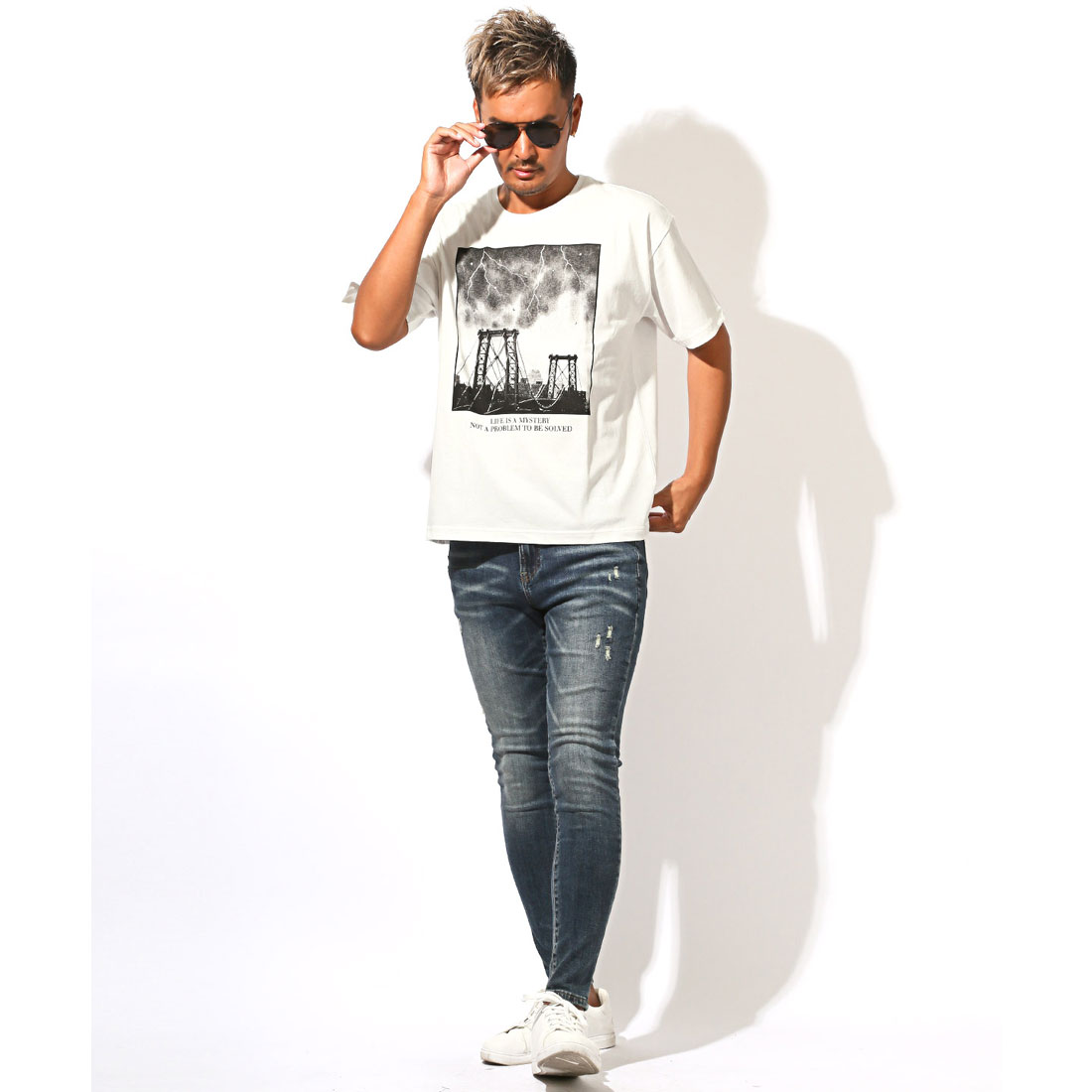 【即完売モデル】FR2★メタリック銀免 ビッグロゴTシャツ ホワイト 人気L mr-vibes_independent2303