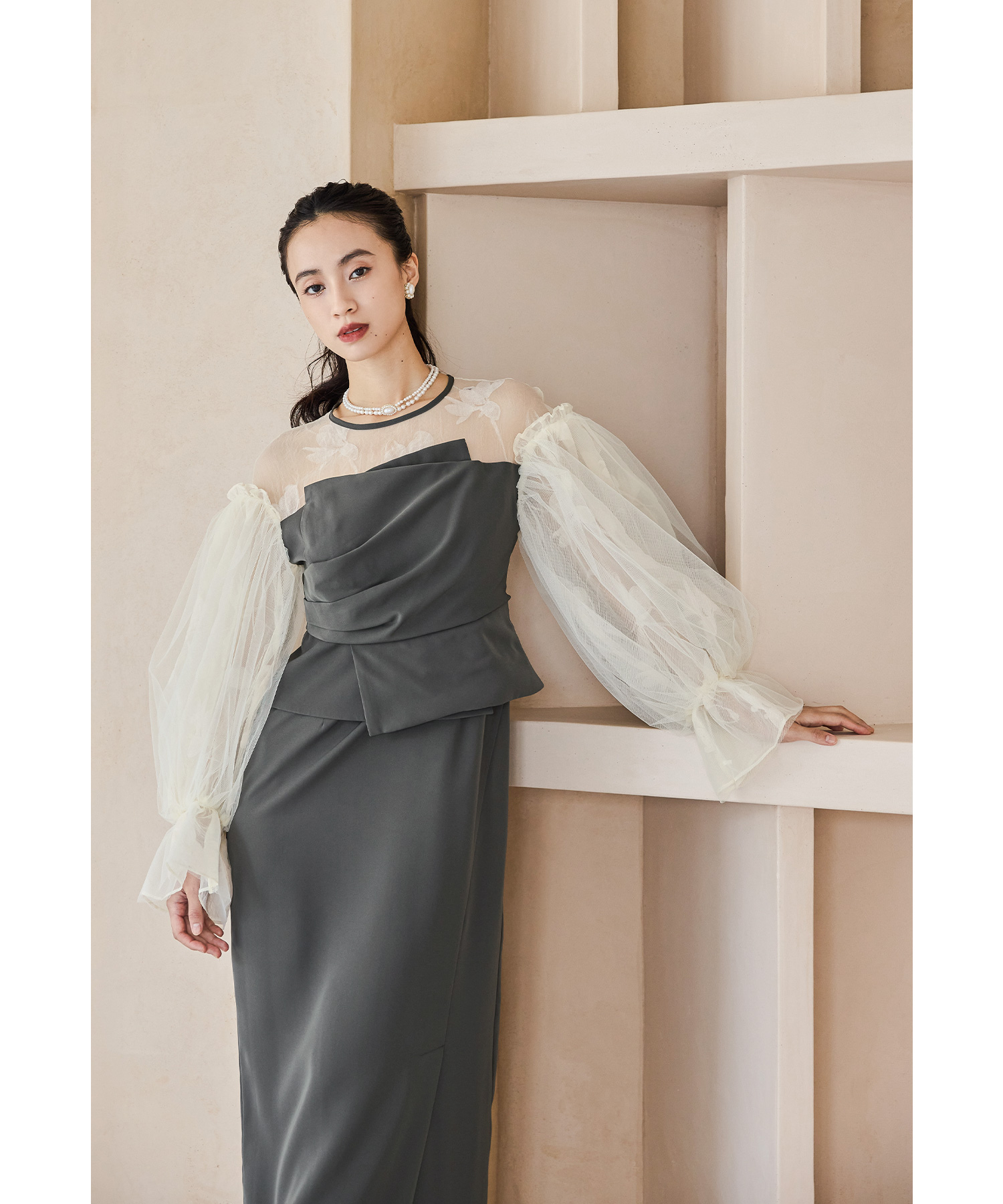 niana お呼ばれドレス ニアナ niana フラワーレースノットデザインドレス パーティー