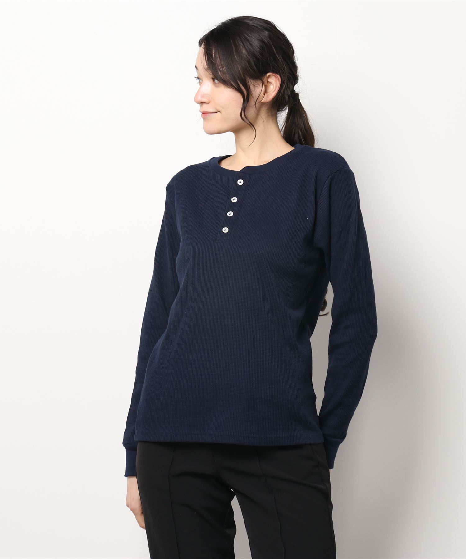 【関税込み】Etudes ブラック Strike ヘンリーネック 全2色【FREE WHEELERS/フリーホイーラーズ】2022FW「Long Sleeve