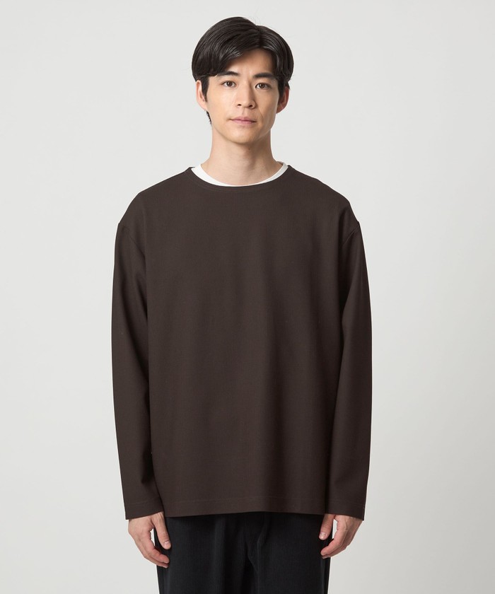 KIVANC ノーカラー 長袖 Tシャツ －ストレッチ－(508442297