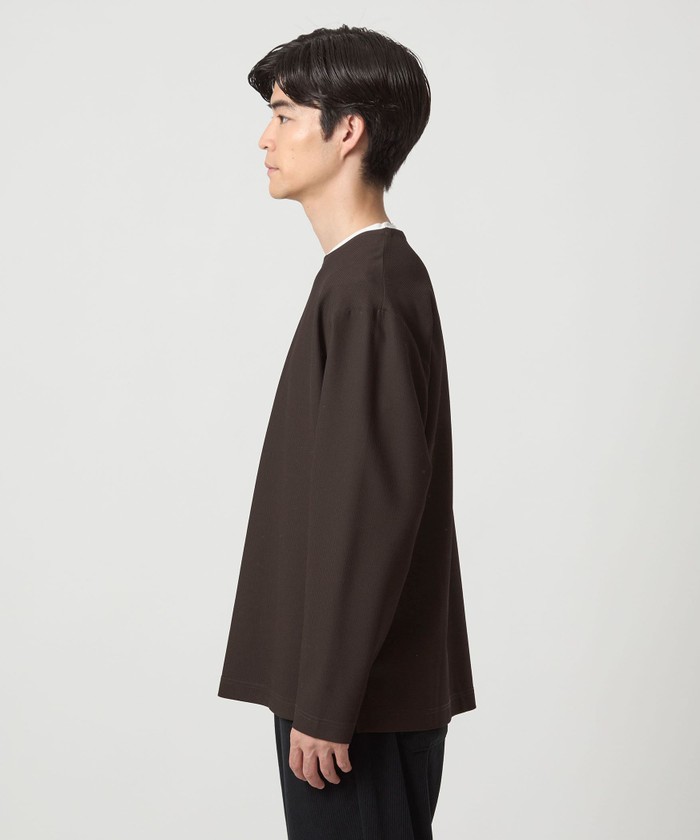 KIVANC ノーカラー 長袖 Tシャツ －ストレッチ－(508442297