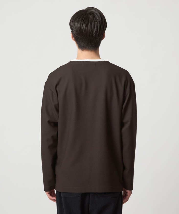 KIVANC ノーカラー 長袖 Tシャツ －ストレッチ－(508442297