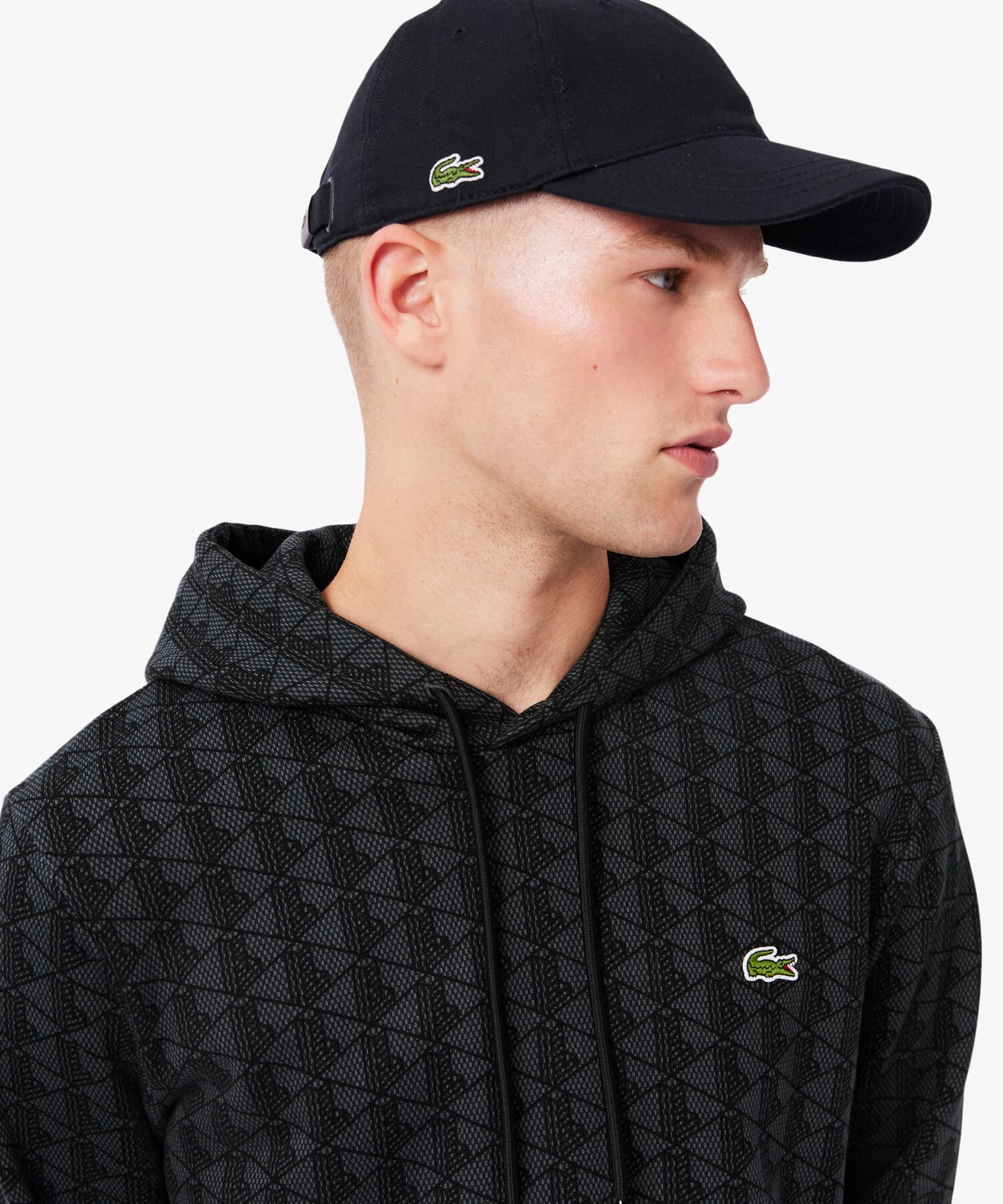 ☆関税込☆【LACOSTE】モノグラム フリース スウェットシャツ セール】 モノグラムレイヤードオーバルロゴスウェット
