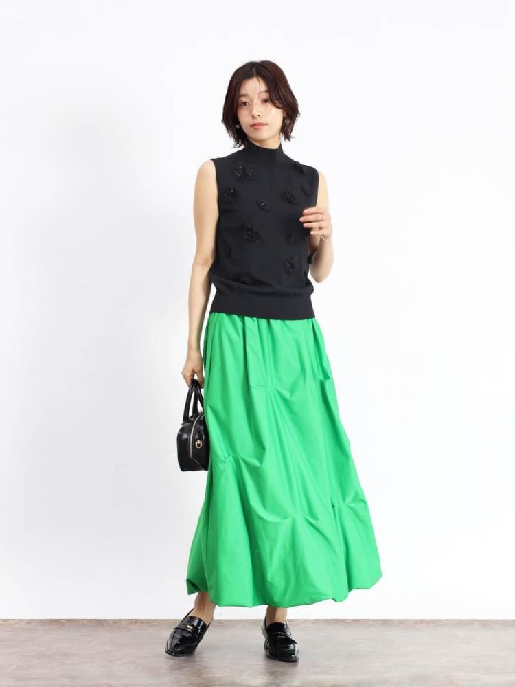 匿送込新品●ヤマダヤ　フェンネル　FENNEL ウエストタックバルーンスカート フェンネル FENNEL タックワークバルーンスカート(508453426