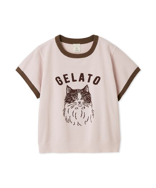 gelato pique リサイクルモコくもジャガードTドレス gelato pique✨リサイクルモコくもジャガードTドレス ピンク