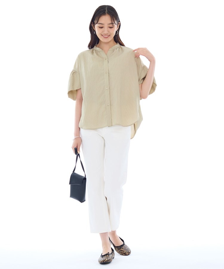 「INDIVI」 ドルマンスリーブブラウス 34 ベージュ系その他6 レディース 春SALE！【通気性◎撥水／接触冷感／UVケア】ドルマンスリーブ