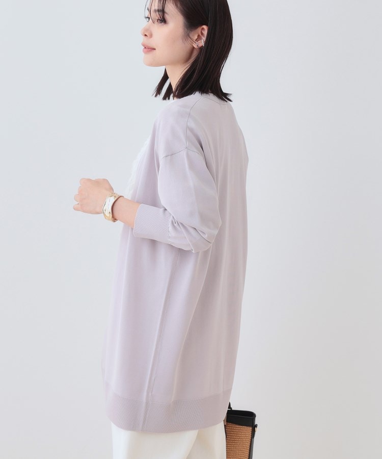 美品/インディヴィ INDIVI ロングカーディガン 11号 L 40号 相当 黒 ブラック 伸縮性 シンプル 無地 お出掛け 春秋 トップス レディース INDIVI】 ブラック ロングカーディガン 38・S〜Mサイズ シンプル