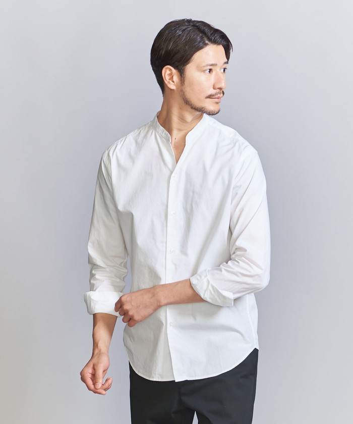 美品　ユナイテッドアローズ　リネン長袖シャツ　スキッパー襟　40　ピンク　麻 美品ユナイテッドアローズリネン長袖シャツスキッパー襟40ピンク麻