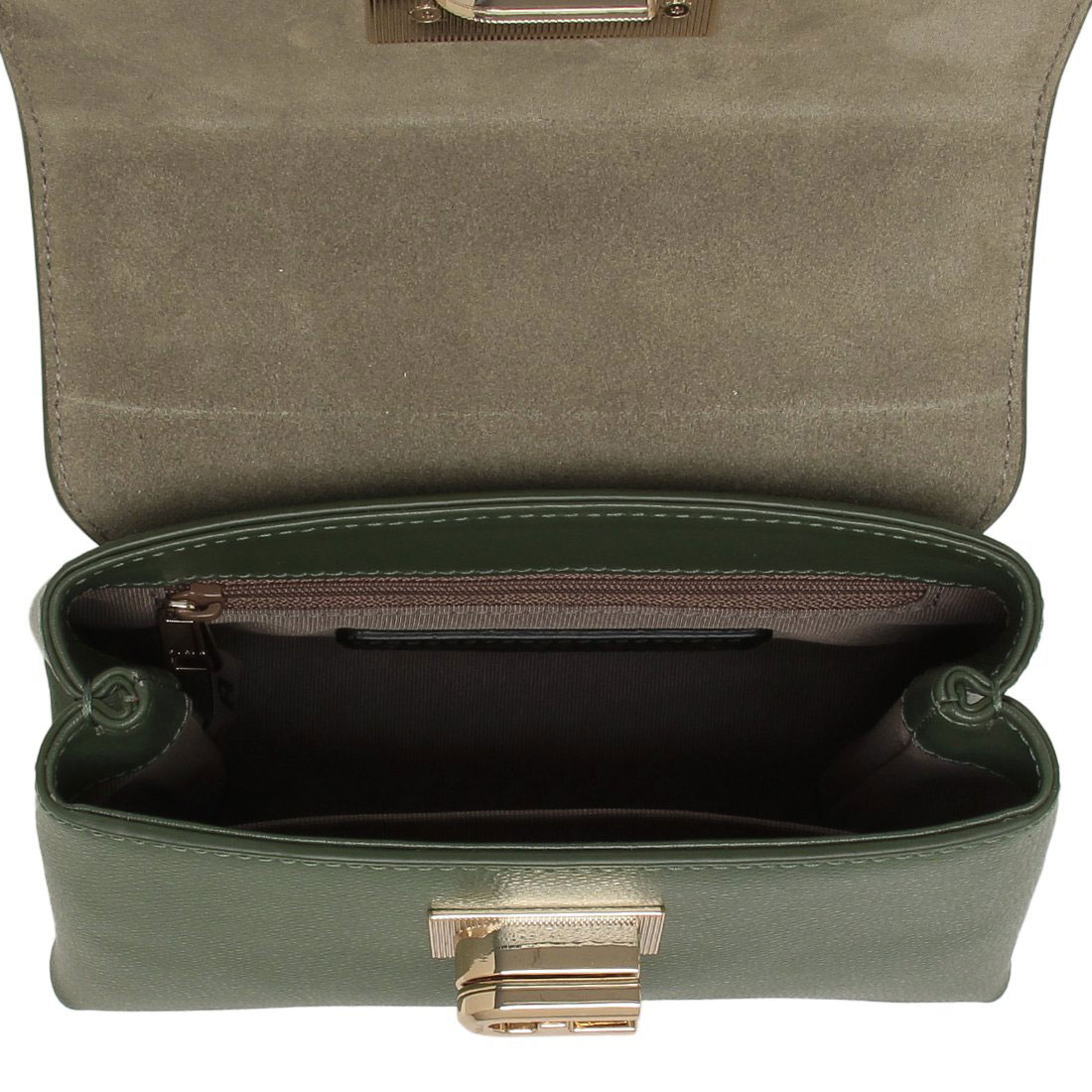 FURLA ダークグリーン ハンドバッグ 肩掛けヒモ付き フルラ FURLA ハンドバッグ ショルダーバッグ カーキグリーン