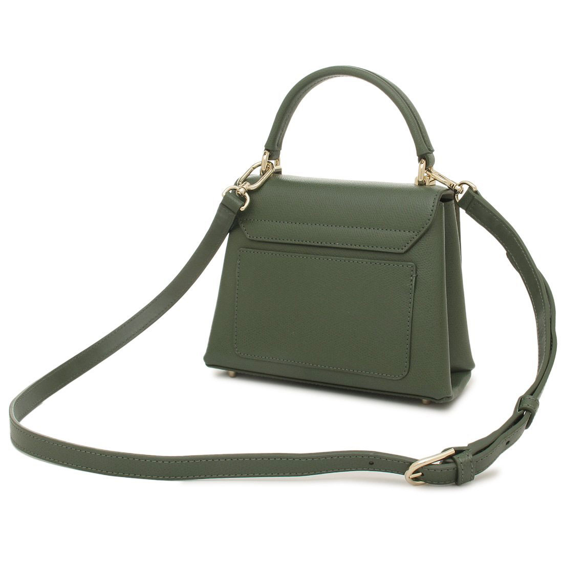美品 FURLA ミニトップハンドル WB00109 ショルダーバッグ グリーン フルラ FURLA ハンドバッグ ショルダーバッグ カーキグリーン