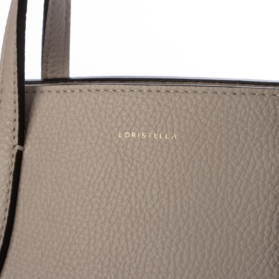 ロリステッラ　エナメルバッグ　ベージュ ロリステッラ LORISTELLA レザーフラップ2WAYハンドバッグ
