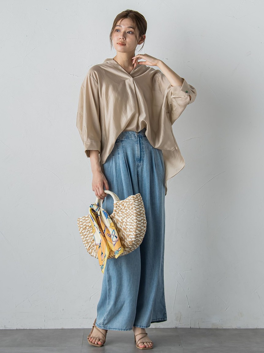 Droite lautreamont / ドロワットロートレアモン 【カタログ掲載】エステネージュコクーンシャツ≪洗濯機で洗える≫ Droite lautreamont（ドロワットロートレアモン）の「【カタログ