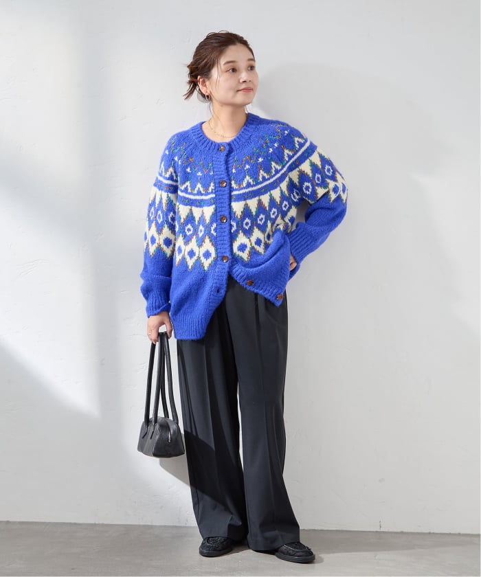 美品☆ジャーナルスタンダード コットンカシミヤビッグカーディガン ゆったり コットン100%Vネックカーディガン SATOknit 日本製 ホール