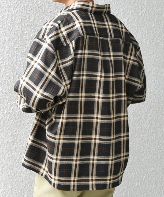 【美品】SHIPS anyポンチョ 茶色系チェックM セール】 SHIPS any:〈洗濯機可能〉ブロック チェック ポケット