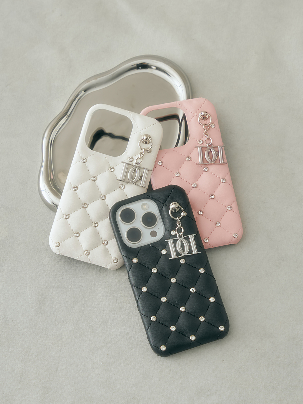 Darich iPhoneケース ダーリッチ Darich キルティングビジューiPhoneケース