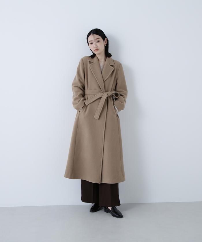 NATURAL BEAUTY BASIC ベルテッドコート テーラーベルテッドロングコート(508384073) | ナチュラル
