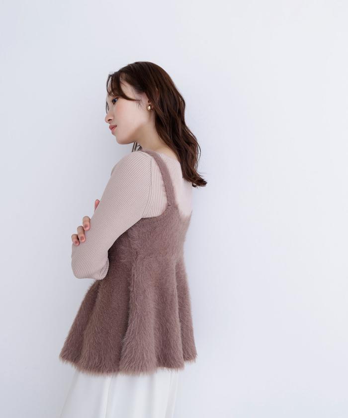 Color Diaryナチュラル　+SHE ZI 3点セット ナチュ＆ダイアリー NACHU＆DIARY シースルーカーディガン RY