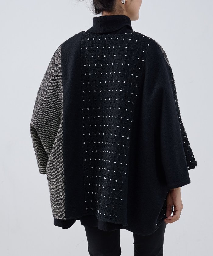 ❗️新品未使用❗️ビアズリー  BEARDSLEY フードポンチョコート　黒 BEARDSLEY（ビアズリー）の「中綿BIGポンチョコート（その他