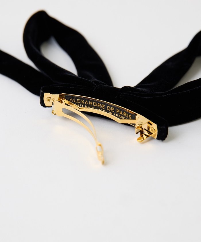 Alexandre de Paris ベロア リボン バレッタ バレッタ (8 cm)｜ALEXANDRE DE PARIS（アレクサンドル ドゥ パリ）