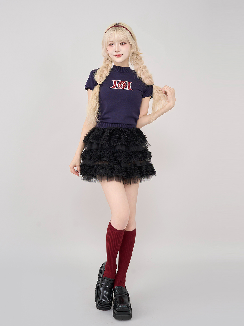 darich ダーリッチ　ミックスフリルミニスカート　フリー ダーリッチ Darich ミックスレースフリルミニスカート(508461892