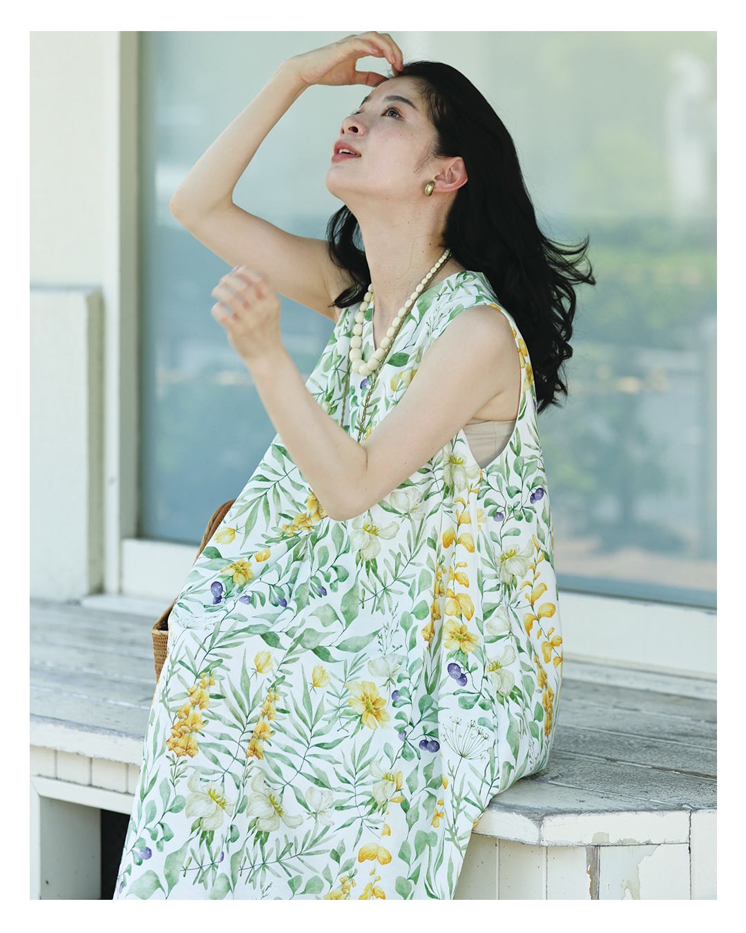 カワイイ CAWAII 花々の美しさ広がるロングワンピース(508468175