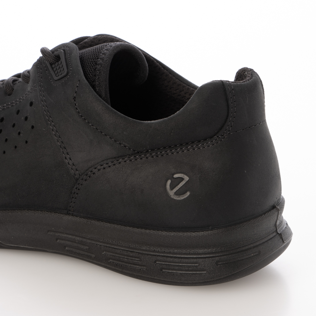 ✨極美品✨【ecco エコー】レザースニーカー 26cm 黒 3E 幅広 ECCO エコー スニーカー メンズ シューズ レースアップ レザー