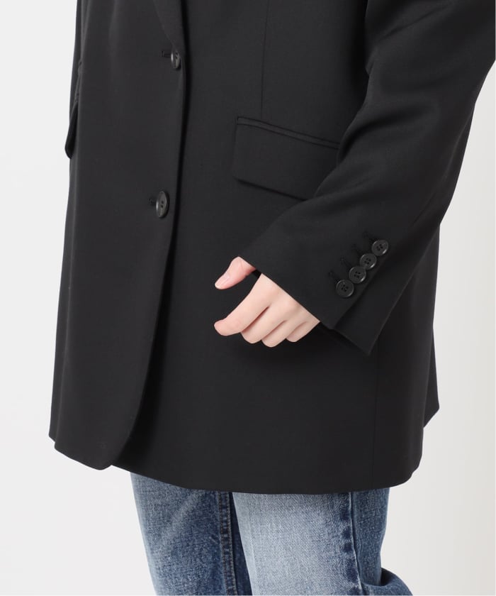 journal standard L'essageレザーオーバーサイズジャケット JOURNAL STANDARD L'ESSAGE｜Doeskinオーバーサイズジャケット