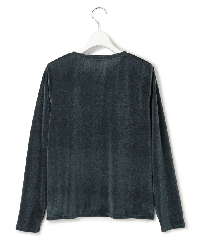 稀少 ロングモレ 天然素材 洗える】シアーベロア ロングスリーブ Tシャツ(508469321) | 23