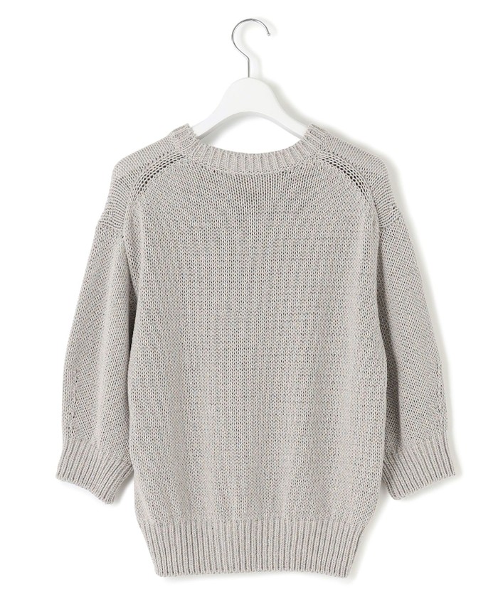 24AW 23区【洗える】ルレックスバルキーラメニット クルーネック 五分袖 M 洗える】ルレックスバルキー ラメニット / 23区 | ファッション