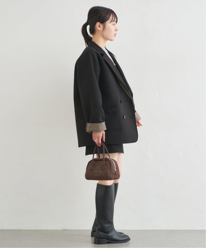 新品未使用‼️spick&span ウールミックスリバージャケットグレー 36 2025年最新】ウールミックスリバージャケット スピックアンド