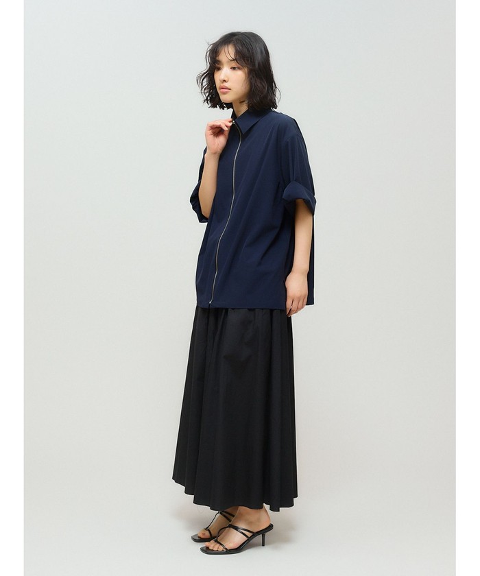 ★専用です★エムプルミエブラック　サイドタック裾切替スカート【新品】 ☆専用です☆エムプルミエブラック サイドタック裾切替スカート