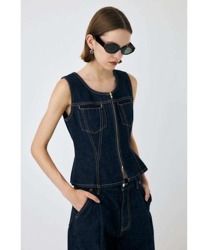 WAIST FIT デニムベスト(508471046) | マウジー(moussy) - d fashion