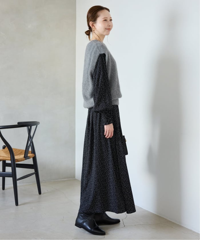 SLOBE IENA コットンシャーリングノースリーブワンピース SLOBE IENA｜コットンシャーリングノースリーブワンピース