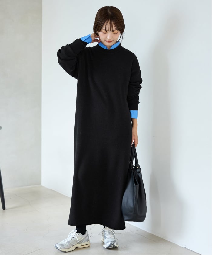 WEB限定/追加予約》ウォッシャブルスムース ニットワンピース