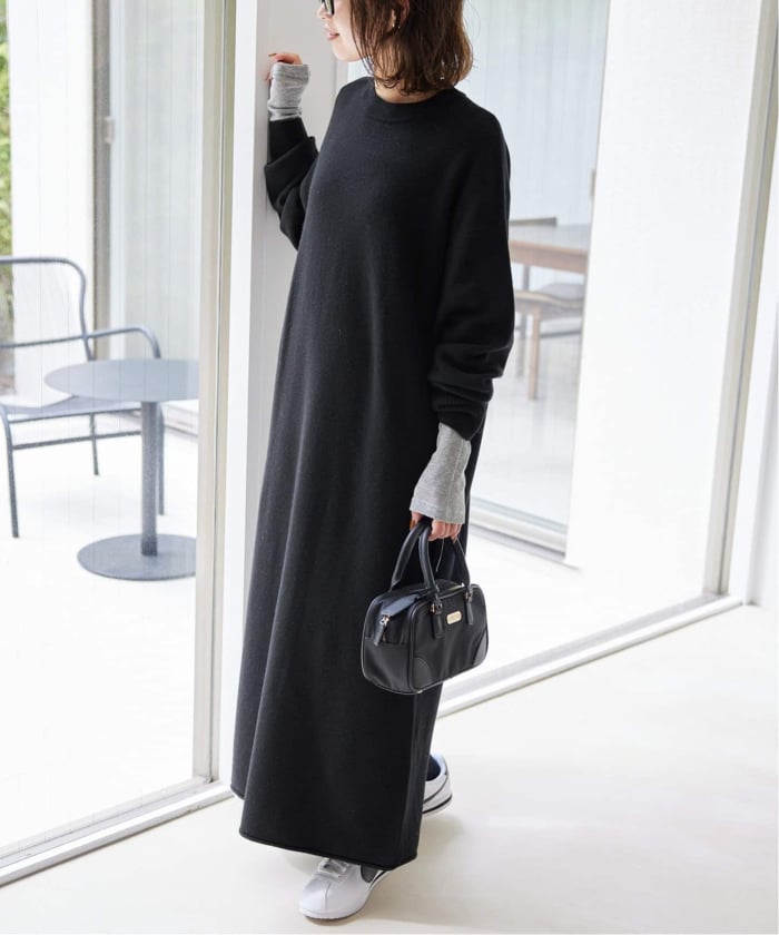 WEB限定/追加予約》ウォッシャブルスムース ニットワンピース