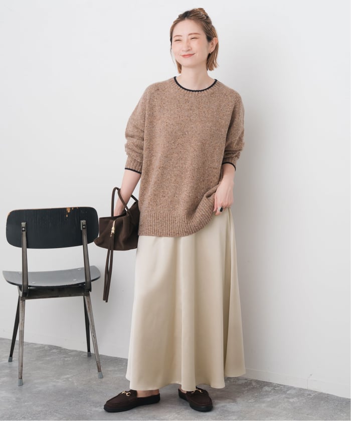 【2024FW】スピック&スパン　サテンフレアスカート 追加予約》サテンフレアスカート（ロング・マキシ丈スカート
