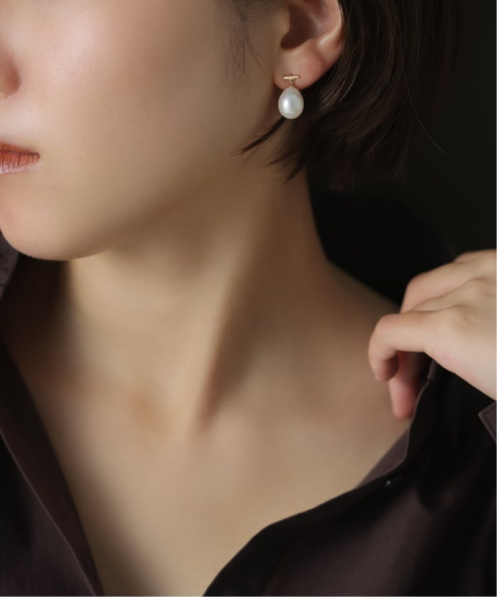 k10 YG パールピアス　両耳 新色ピンクゴールドが入荷！】【WEB限定】PETAL HOOP PIERCED
